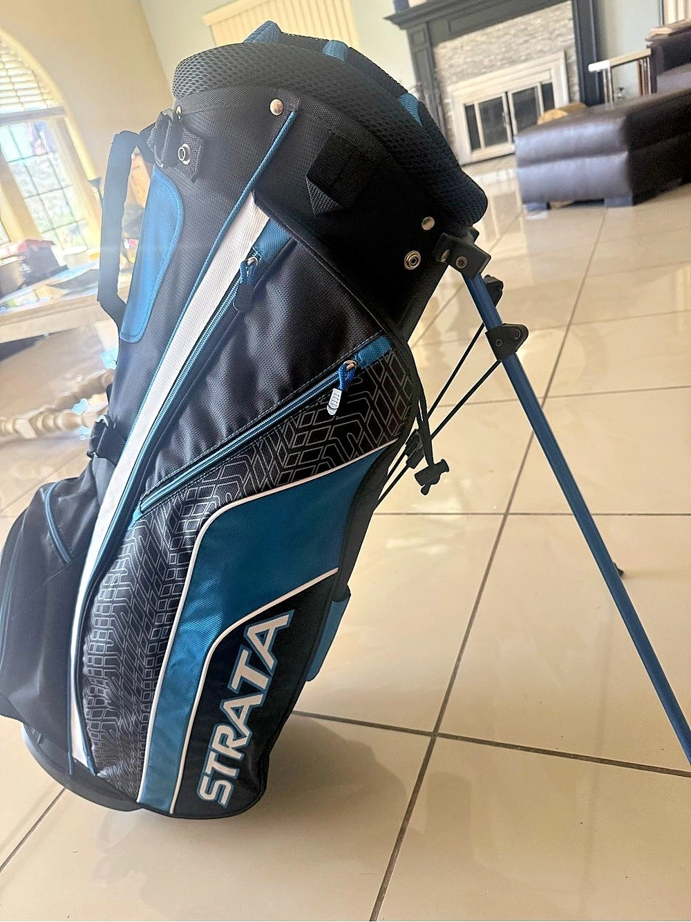 Strata Stand Golf Bag in Black & Blue